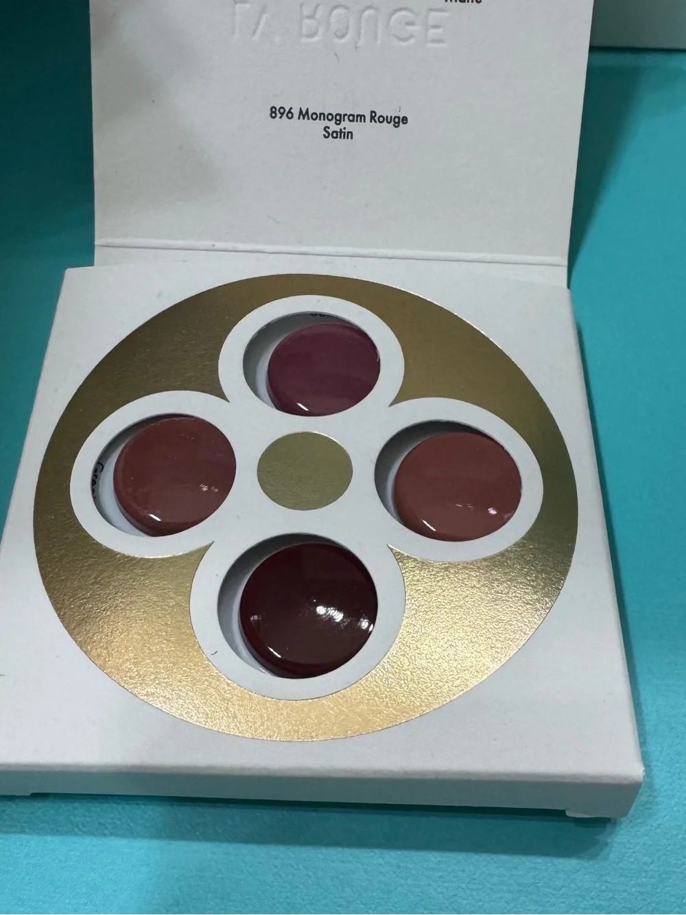 Louis Vuitton La Beauté Lip Quartet — White & Gold Packaging with Pink Tones